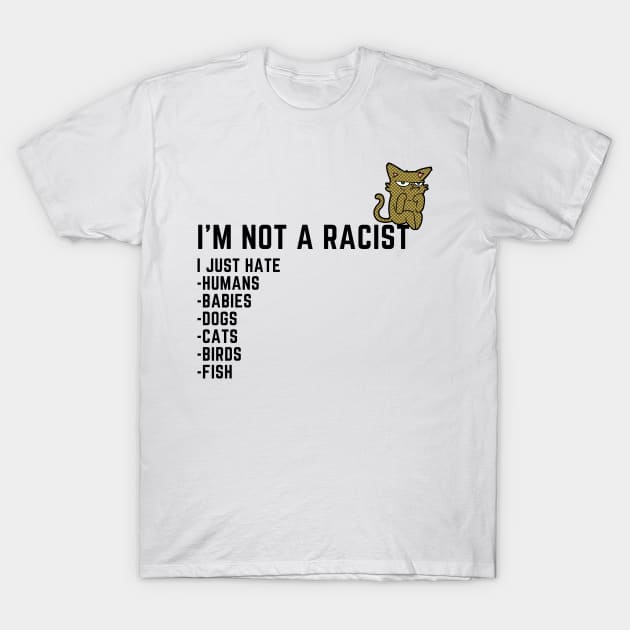 I'm Not a Racist, I Just Hate.... T-Shirt by T- VIBE